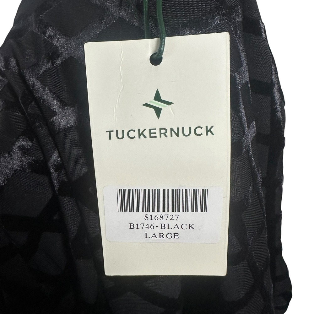 Tuckernuck Black Velvet Burnout Mally Turtleneck Top Pull On Long Sleeve L NWT‎ - Picture 5 of 12